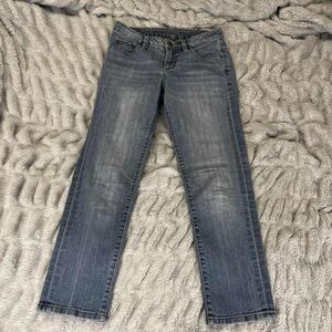 Jag Jeans Women 4 Mid Rise Slim Fit Blue Medium Wash Straight Leg Denim Casual